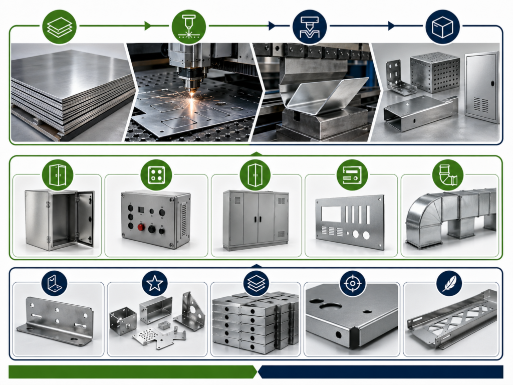 Industrial process and product infographic